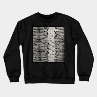 Photographic Image of Snake skin in Black and White Crewneck Sweatshirt